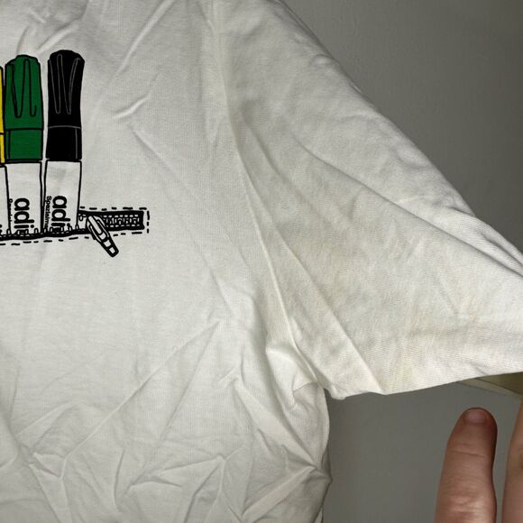 Adidas Men's 2XL T Shirt Adicolor White Series Y2K 2005 Graphic Short Sleeve - Picture 5 of 8